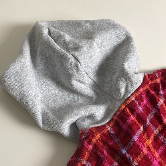 Tucker+Tate Red-Pink-Orange Plaid Flannel Long Sleeve Hooded Dress- 5T - Picture 3 of 11